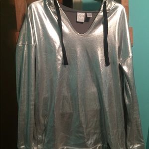 LAST WEEK ALL OFFERS CONSIDERED Silver hoodie